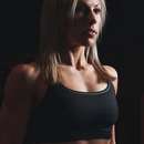 Lesbian Fitness Freak with Sporty Body in Bath